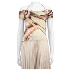Roberto Cavalli Abstract Pattern Feather Detail Top Size M