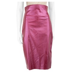 Rick Owens SS23 Rosa Metallic Midirock Größe M