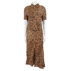 NANUSHKA Brown Leopard Print Co-Ord Size M