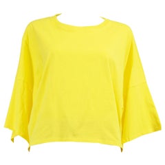 Alexandre Vauthier Yellow Cropped T-Shirt Size S