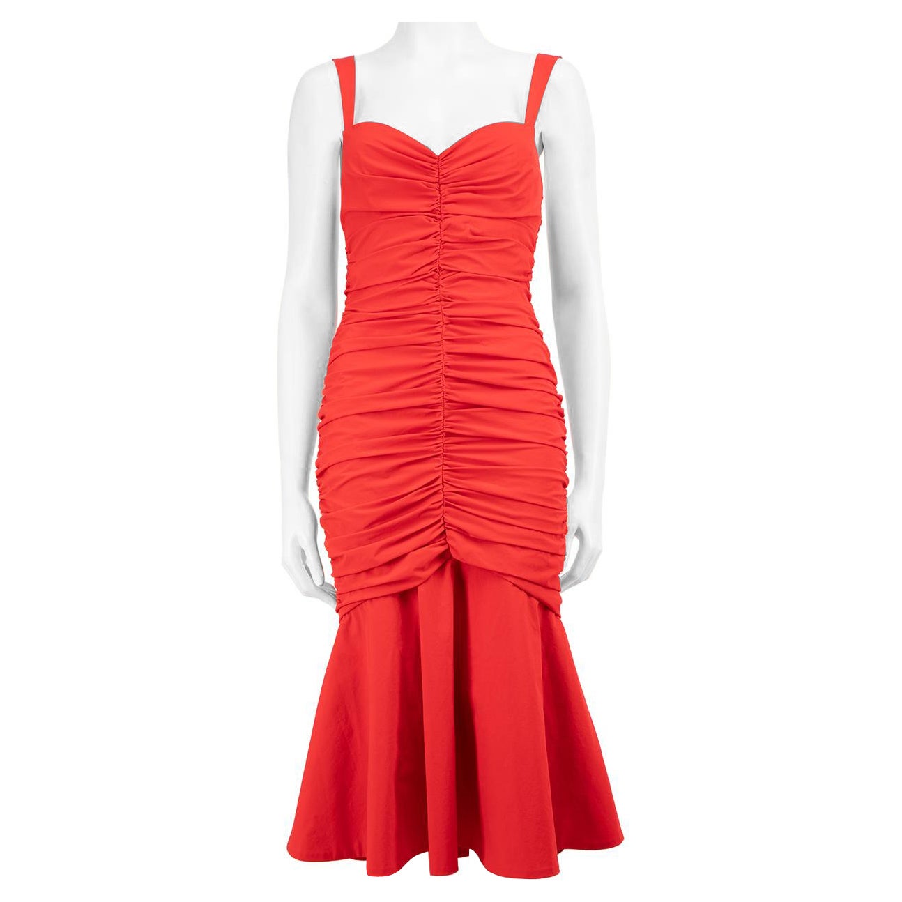 Rebecca Vallance Vestido Midi Sirena Ruch Rojo Talla S en venta