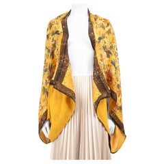 Alexander McQueen Butterfly Floral Print Cape Size XL
