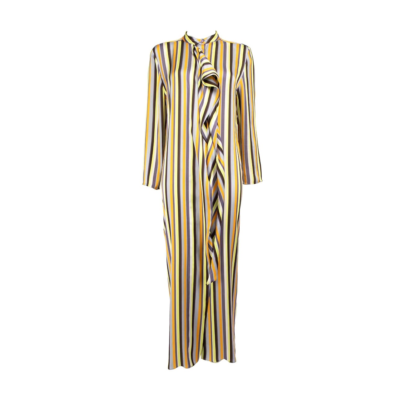 Acne Studios - Robe midi rayée à volants, taille M