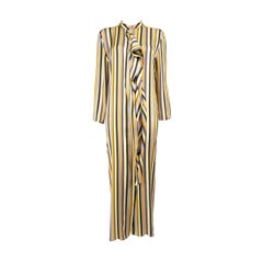 Vestido midi de rayas con detalles de volantes de Acne Studios Talla M