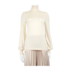 Zimmermann Ecru Merino Wool Turtleneck Top Size M