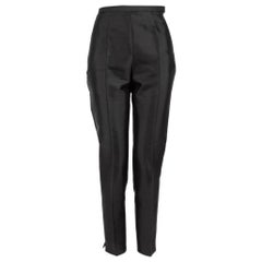 Prada Black Wool High Waisted Tailored Trousers Size M