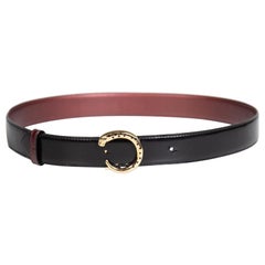 Cartier Black Leather Panthère de Cartier Belt