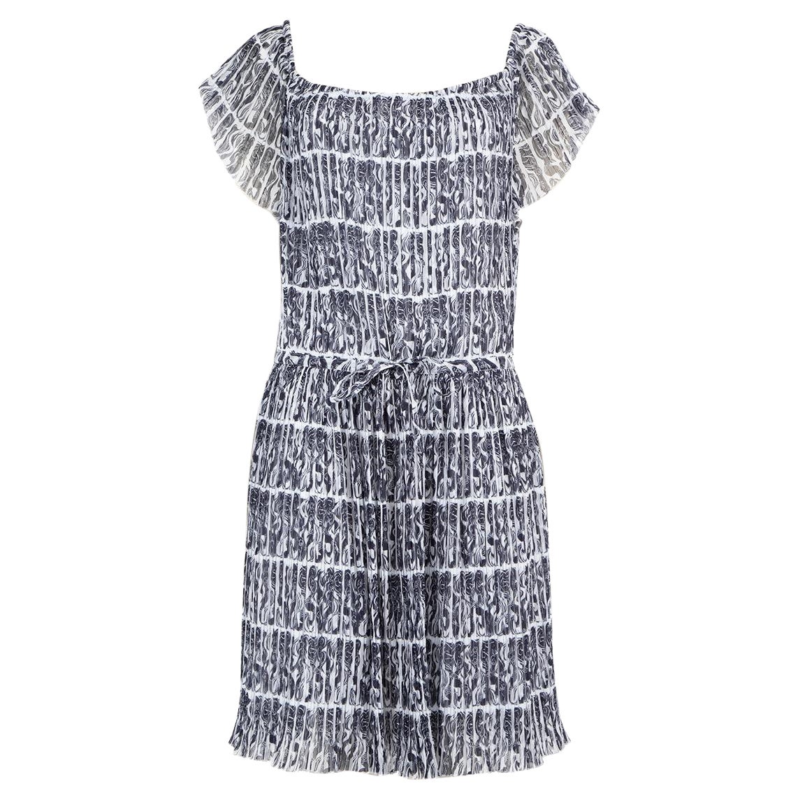 Kenzo Mermaid Printed Mini Dress Size XS For Sale