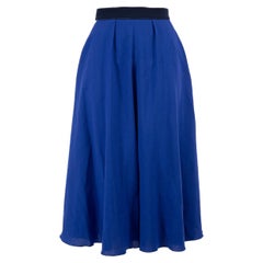 Roksanda Blue Flared Midi Skirt Size XS