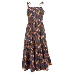 Ulla Johnson - Vestito midi con volant e motivo astratto - taglia S