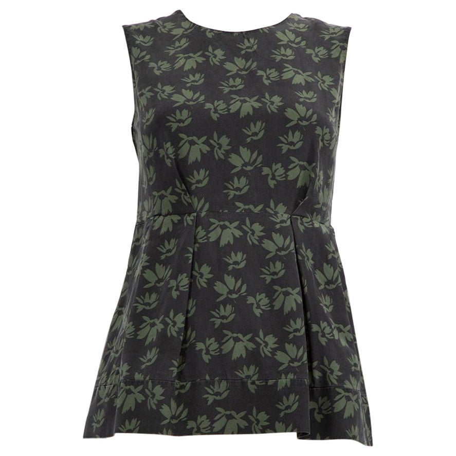 Marni Silk Floral Pattern Tank Top Size S For Sale