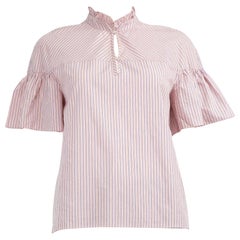 Sandro Pink Striped Blouse Size S