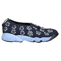 Dior Blue Beaded Fusion Slip-On Trainers Size IT 37.5
