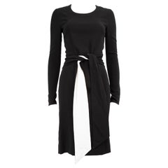 Givenchy Black Knee-Length Belted Dress Size XS
