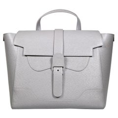 Senreve Grey Leather Maestra Convertible Backpack