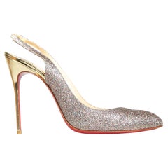 Christian Louboutin Sparkle Slingback Pumps Size IT 41