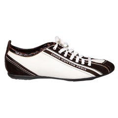 Louis Vuitton Croc & Suede Trim Trainers Size IT 37