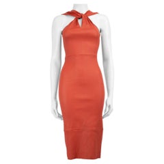 Scanlan & Theodore Red Leather Sleeveless Dress Size XS