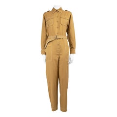 Zimmermann Beige Seide lange Ärmel Jumpsuit Größe S