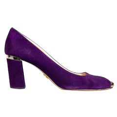 Prada Purple Suede Cap Toe Pumps Size IT 39.5