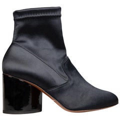 Clergerie - Stivaletti in raso nero con calza elasticizzata Taglia IT 37,5