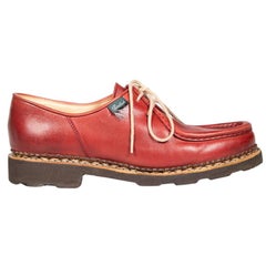 Paraboots Red Leather Michael Oxfords Size UK 4