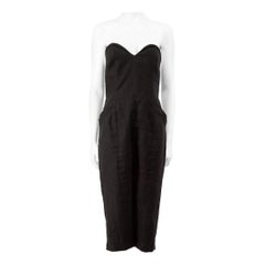 Mara Hoffman Black Strapless Midi Dress Size XS