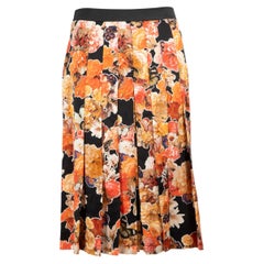 Givenchy Floral Print Silk Pleated Shorts Size M