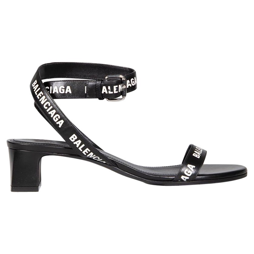 Balenciaga logo strap sandals clearance