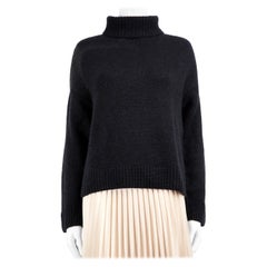 Used Loro Piana Navy Cashmere Turtleneck Jumper Size S