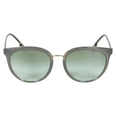 Burberry Grün Nova Check Runde Sonnenbrille