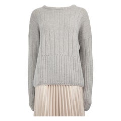 Used Loro Piana Grey Knitted Cashmere Jumper Size L