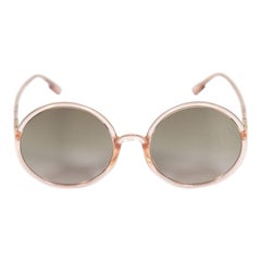 Dior Pink Round Frame Sunglasses