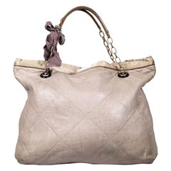 Lanvin Beige Leather Amalia Tote Bag