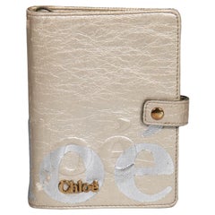 Chloé Gold Leather Logo Agenda