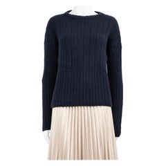 Loro Piana Navy Cashmere Knitted Jumper Size M