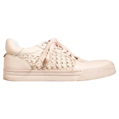 Zimmermann Pink Leather Woven Trainers Size IT 41