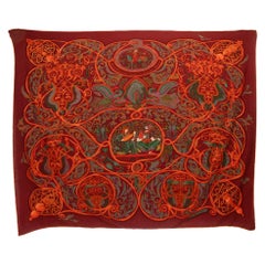 Hermès Abstract Pattern Cashmere Square Scarf