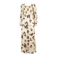 ba&sh Floral Print Ruch Detail Tiered Dress Size M
