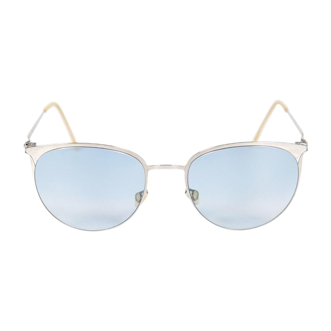 Mykita Silver Round Frame Sunglasses For Sale