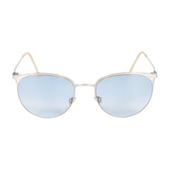 Mykita Silver Round Frame Sunglasses