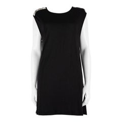 Givenchy Top negro sin mangas adornado con cristales Talla M