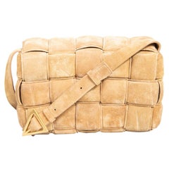 Bottega Veneta Brown Suede Cassette Padded Bag