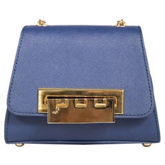 Zac Posen Navy Leather Mini Crossbody Bag