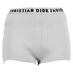 Short Dior gris J'adior avec logo brodé, taille S