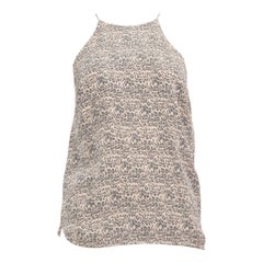 Camiseta de tirantes de seda con estampado de leopardo Zimmermann Talla M
