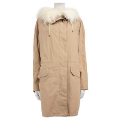 Yves Salomon ARMY Yves Salomon Beige Raccoon Pelz Parka Mantel Größe S