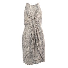 Vestido Zimmermann Seda Estampado Animal Detalle Nudo Talla L