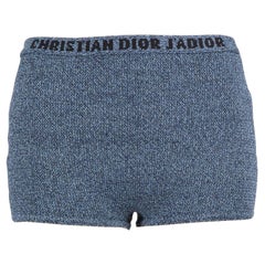 Dior Blue J'adior Embroidered Logo Shorts Size M