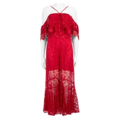 Alice McCall Red Lace Midi Dress Size L